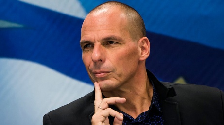 Newly appointed Greek Finance Minister Yanis Varoufakis attends a hand over ceremony in Athens, January 28, 2015. Greece's finance minister on Wednesday said he plans to meet European counterparts to find a deal between the country and its creditors to replace the current bailout programme, stressing that one could be found without a "duel" with Europe. REUTERS/Marko Djurica (GREECE - Tags: POLITICS BUSINESS) - RTR4NAUV